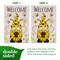 G128 Garden Flag Welcome Bee Gnome with Sunflower 12"x18" Blockout Fabric